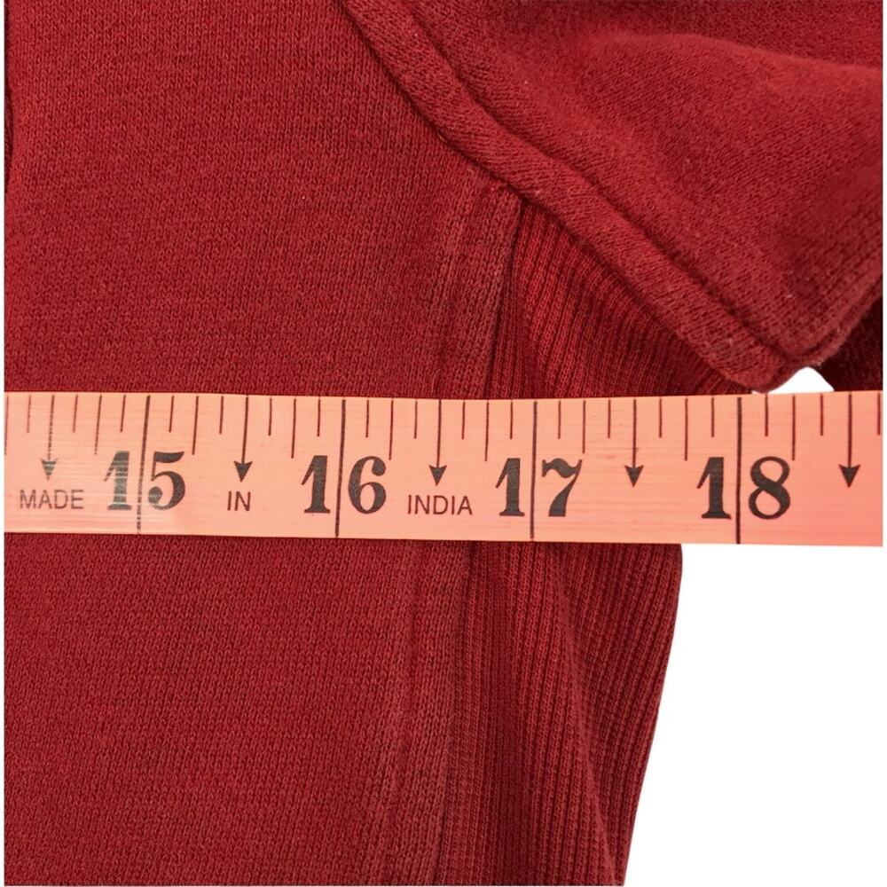 LULULEMON Scuba Hoodie Light Cotton Fleece Sz 8 Red Everyday Travel Comfort - Picture 11 of 12